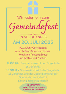 Gemeindefest am 20.07.2025