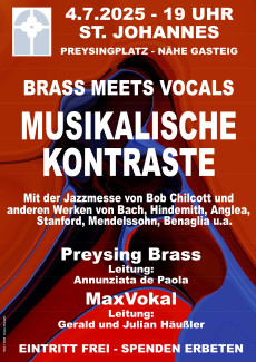 Konzert Brass meets Vocals - Musikalische Kontraste