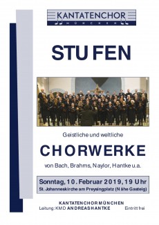Konzert Stufen Kantatenchor München 10.02.2019
