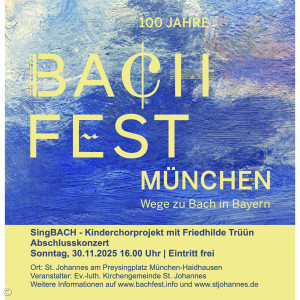 SingBach Kinderchorprojekt mit Friedhilde Trüün Plakat 2025