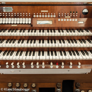 Spieltisch Steinmeyer-Orgel St. Johannes
